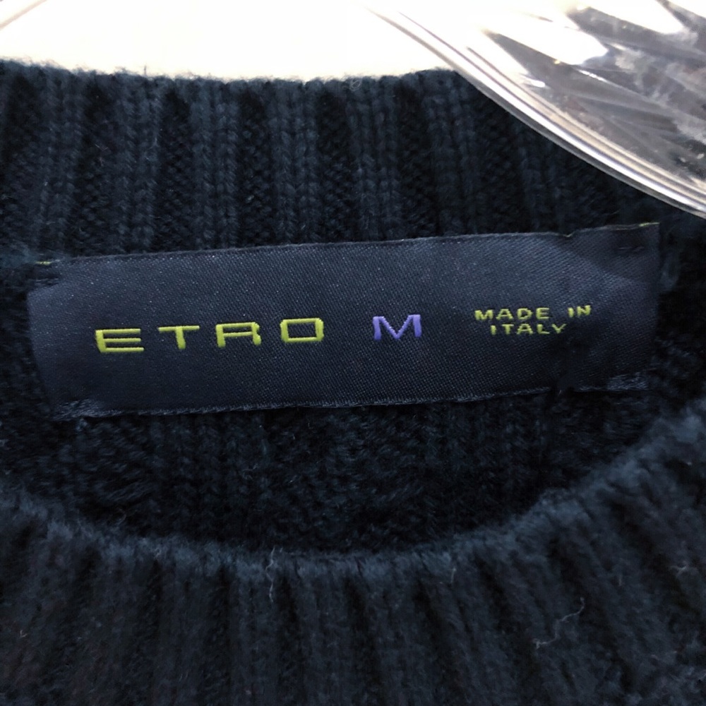 Etro Striped Cotton/Cashmere Blend Sweater - Picture 8 of 9